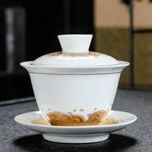 Load image into Gallery viewer, Chinese Traditions Gai Wan Tea Set Bone Kung Fu TeaSet Gaiwan Tea cup Porcelain bowl Set For Travel Beautiful And Easy Kettle