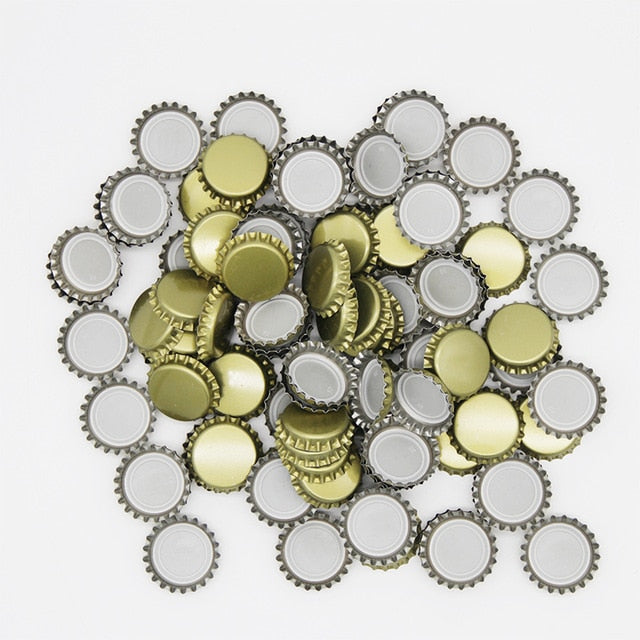 100pcs/lot Crown 26mm Beer Bottle Cap Homebrew Beer Bottle Capping Bottling