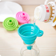 Load image into Gallery viewer, Mini Foldable Funnel Portable Silicone Folding Funnel Silicone Folding Telescopic Long Neck Funnel Liquid Separation Funnel

