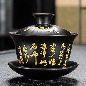 Chinese Traditions Gai Wan Tea Set Bone Kung Fu TeaSet Gaiwan Tea cup Porcelain bowl Set For Travel Beautiful And Easy Kettle