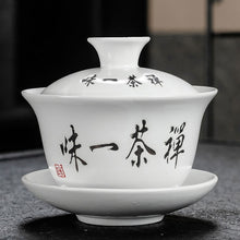 Load image into Gallery viewer, Chinese Traditions Gai Wan Tea Set Bone Kung Fu TeaSet Gaiwan Tea cup Porcelain bowl Set For Travel Beautiful And Easy Kettle
