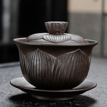 Load image into Gallery viewer, Chinese Traditions Gai Wan Tea Set Bone Kung Fu TeaSet Gaiwan Tea cup Porcelain bowl Set For Travel Beautiful And Easy Kettle

