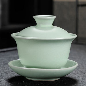 Chinese Traditions Gai Wan Tea Set Bone Kung Fu TeaSet Gaiwan Tea cup Porcelain bowl Set For Travel Beautiful And Easy Kettle